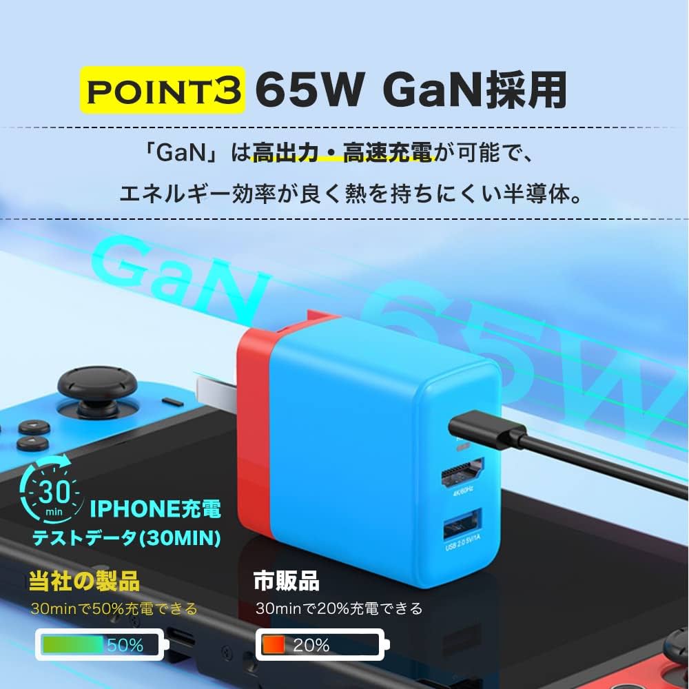 Switch 本体 ドック ACアダプター Amazon.co.jp: Switch用 ACアダプター 充電器 ドック代用品 TV